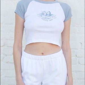 Heaven Sent Brandy Melville light blue baby tee